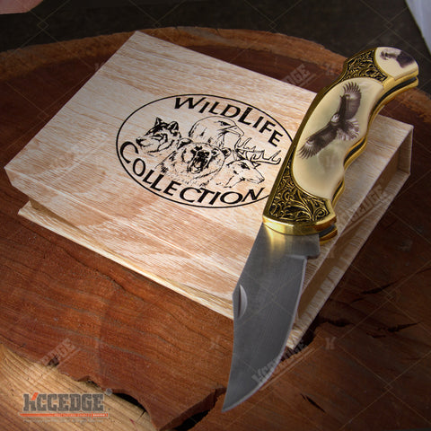 7 7/8" Wildlife Collection Pocket Knife w/ Back-lock System