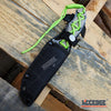 Image of 4 Types 9" MILSPEC BIO COMBAT Survival Stonewash FIXED BLADE KNIFE Neon Green Paracord Wrapped G-10 Handle Hunting