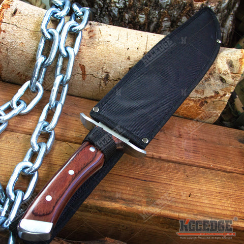 16" Outdoor Survival Hunting Zombie Sword Machete Hatchet Camping Tool Razor Blade