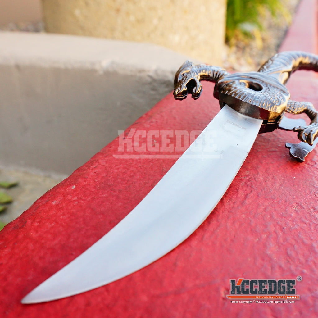 thumbnail image 2 of WarTech Medieval Dragon Slayer Dagger - 5" Stainless Blade With Color Inlays 2 of 4