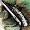 Image of 8" Tactical Knife Stonewash D2 Steel Blade with Ball Bearing System Paired With a Steel And G10 Handle Hunting Knife Camping Gear