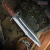 Image of 16" Saw Back Fixed Blade Knife Bowie Hunting Survival Wood w/ Sheath