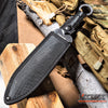 Image of 12" Tactical Knife Full Tang Fixed Blade Knife Partially Serrated Edge Survival Knife