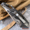 Image of 8" Ball Bearing System Survival Folding Knife G10 Handles 2.75mm Thick 440C Stainless Steel Blade w/ Carabiner & Screw Driver