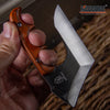 Image of 4.75" TACTICAL FIXED BLADE KNIFE FULL TANG CAMPING KNIFE w/ WOOD HANDLE