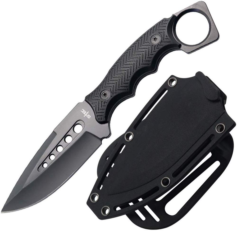  TAKUMITAK Tactical Knife Hunting Knife Survival Knife Karambit  Fixed Blade Knife Razor Sharp Edge Camping Accessories Camping Gear  Survival Kit Survival Gear Tactical Gear 82422 (Black) : Sports & Outdoors