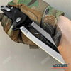 Image of 8.5" Tactical Knife D2 Steel Blade with Ball Bearing System Paired with G10 Handle Scales Hunting Knife