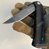 Image of 8" Tactical Knife Dark Gray Stonewash D2 Steel Blade Pocket Knife with Ball Bearing System Paired With G10 Handle Scales Hunting Knife Camping Gear