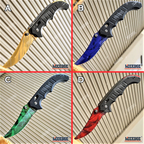 8" CSGO POCKET KNIFE FOLDING KNIFE TACTICAL SURVIVAL HUNTING CAMPING OUTDOOR GEAR