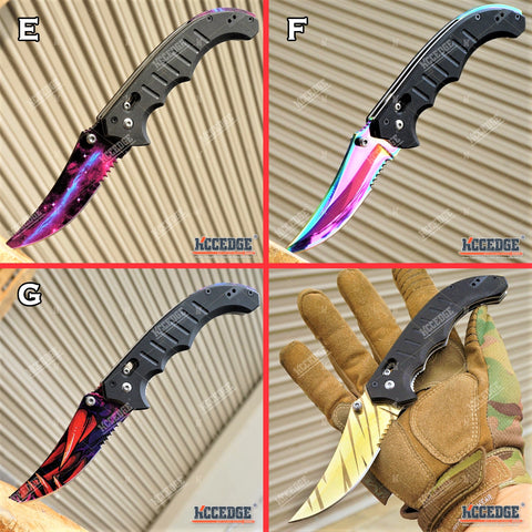 8" CSGO POCKET KNIFE FOLDING KNIFE TACTICAL SURVIVAL HUNTING CAMPING OUTDOOR GEAR