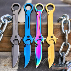 7.5" Mirror Finish EDC MULTI TOOL WRENCH KNIFE Folding Pocket Knife