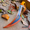 Image of 24" Technicolor BIOHAZARD NINJA SWORD Full Tang Machete ZOMBIE SLASHER SAW TEETH