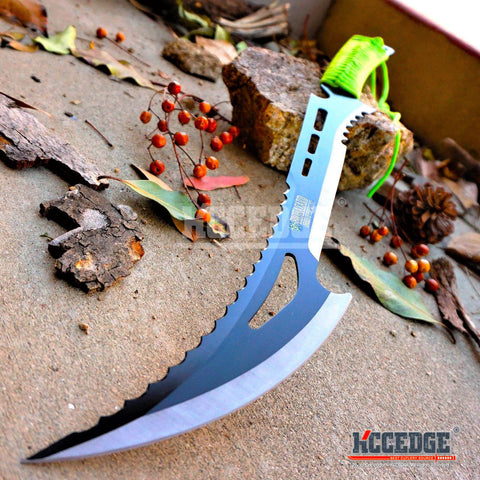 24" Technicolor BIOHAZARD NINJA SWORD Full Tang Machete ZOMBIE SLASHER SAW TEETH