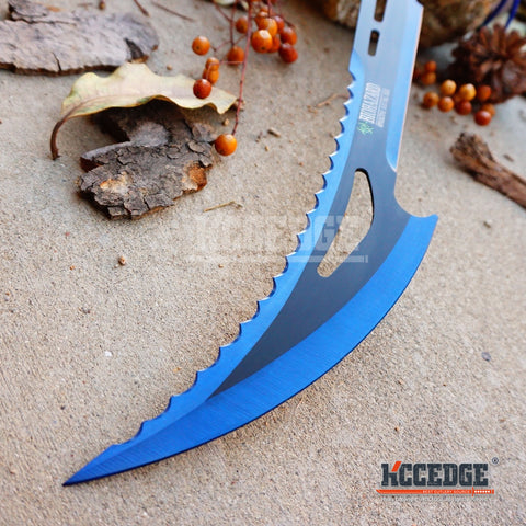 24" Technicolor BIOHAZARD NINJA SWORD Full Tang Machete ZOMBIE SLASHER SAW TEETH