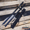 Image of 2PC Large Full Tang 28" Ninja Twin Tanto Blade Sword Machete w/Nylon Sheath