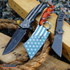 Image of 3PC SET Mini 6.5" CLEAVER + FIXED Patriotic CLEAVER + "Don't Tread on Me" KNIFE