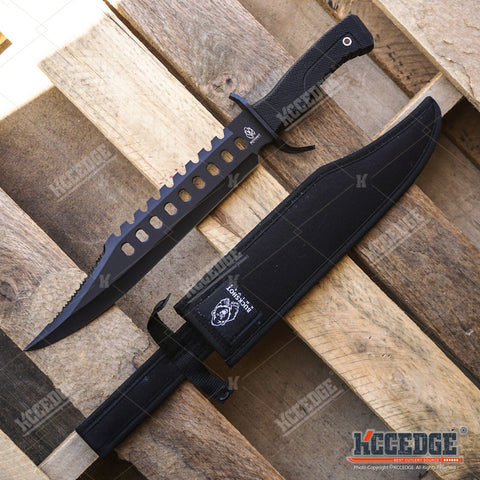 17" Stainless Steel Survival Fixed Blade Tactical Knife with Sheath