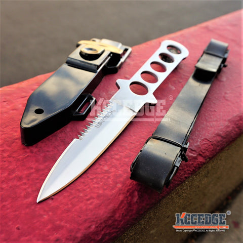 9" SCUBA DIVING STAINLESS STEEL FIXED BLADE KNIFE