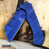 Image of 2PC MULTITOOL KNIFE SET Blue MECHANICS WRENCH KNIFE + COMBAT CLEAVER Knife