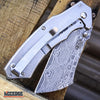 Image of 3PC US Flag FIXED CLEAVER + Damascus Etched CLEAVER + SHAVER Style CLEAVER