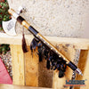 Image of 19" NATIVE AMERICAN PEACE PIPE TOMAHAWK HATCHET Replica with Functional Pipe
