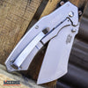 Image of 4PC Fixed US Flag CLEAVER + SHAVER Style CLEAVER+ FLIP CLEAVER + TANTO CLEAVER