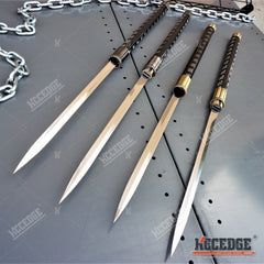 2 IN 1 TWIN BLADES 33" Samurai Ninja KATANA DUAL SWORD SET Interlocking Japanese