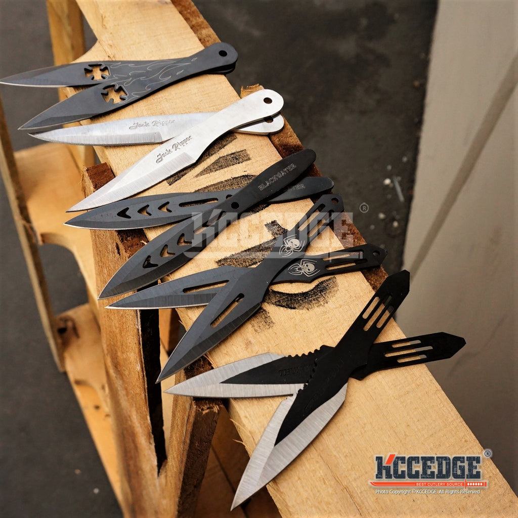 5 Types 2PC 5.5 TACTICAL NINJA COMBAT THROWING Knife Set Military Kun –  KCCEDGE