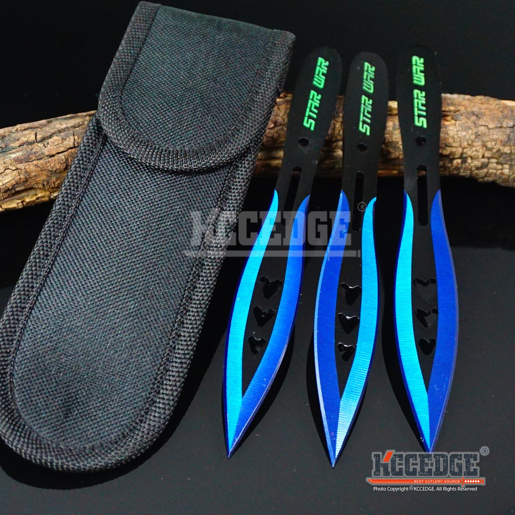 12 Pc 6 Ninja Tactical Combat Kunai Throwing Knife Set w/ Sheath NEW  BLADES