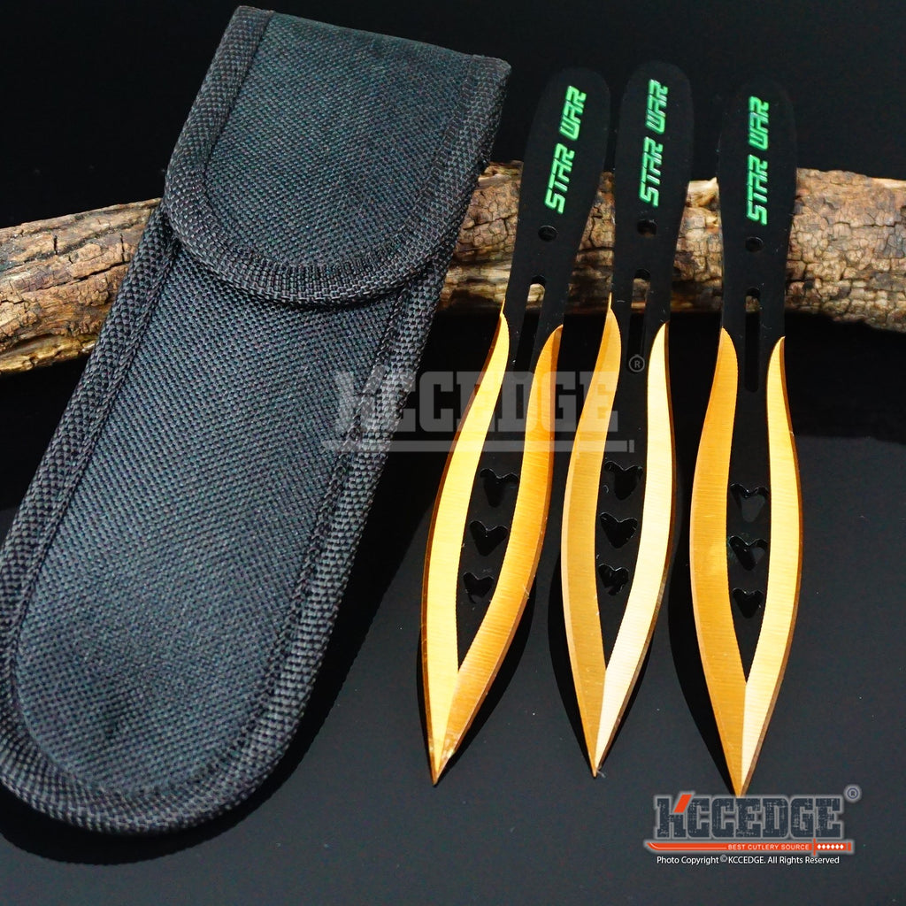 Nine Inch Black Kunai Ninja Throwing Knife Set For Sale, All Ninja Gear:  Largest Selection of Ninja Weapons, Throwing Stars