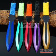 12PC Ninja Hunting KNIVES Multicolor Combat Kunai Throwing Knife Set C –  KCCEDGE