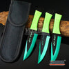 Image of 3PC 6.75" Jack Ripper Combat Throwing Knife Set w/Sheath Ninja Kunai Technicolor