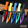 Image of 3PC 6.75" Jack Ripper Combat Throwing Knife Set w/Sheath Ninja Kunai Technicolor