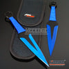 Image of 2PC 9" SUPER SHARP TIP BLADE Throwing Knife Set Double Edged Blade w/Sheath Tactical Technicolor Outdoor Throwers Cord Wrapped Handles w/ Finger Hole