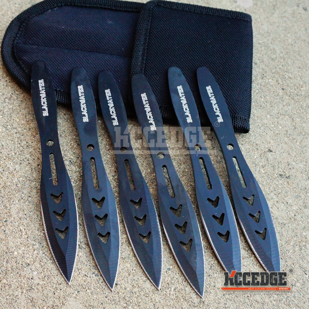 6PC 5.5 Thunder Bolt Throwing Knife Ninja Kunai w/ Arm Sheath Pouch –  KCCEDGE