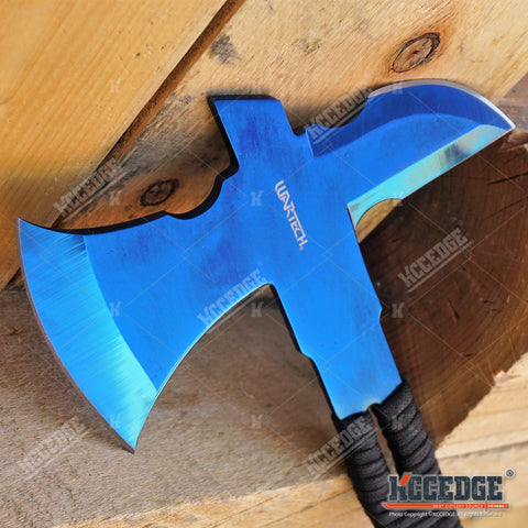 8" FIXED BLADE OUTDOOR THROWING AXE Tactical Battle Hatchet Hunting Survival Axe W/ Paracord Wrapped Handle