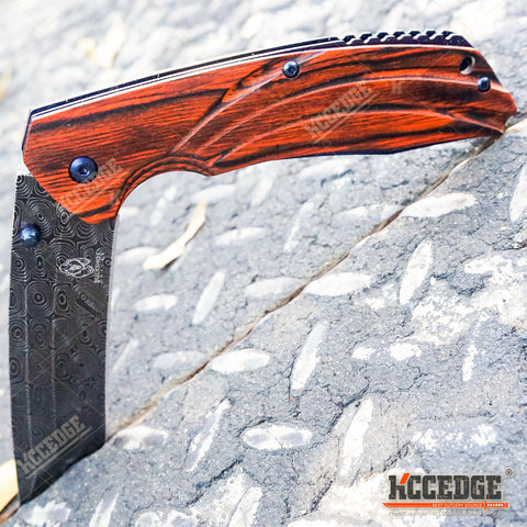 4PC US Flag FIXED CLEAVER + Damascus Cleaver + SHAVER CLEAVER + Tanto CLEAVER