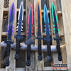 Image of 28.5" DARK DEMON SWORD Technicolor KATANA DUAL BLADE Japanese Throwing Knife