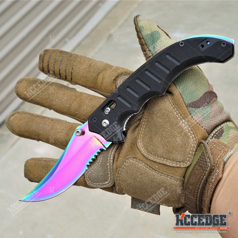 8" CSGO POCKET KNIFE FOLDING KNIFE TACTICAL SURVIVAL HUNTING CAMPING OUTDOOR GEAR