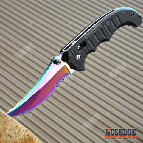 8" CSGO POCKET KNIFE FOLDING KNIFE TACTICAL SURVIVAL HUNTING CAMPING OUTDOOR GEAR