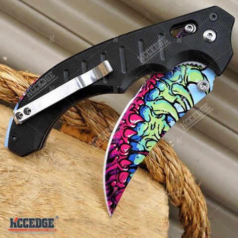 8" CSGO POCKET KNIFE FOLDING KNIFE TACTICAL SURVIVAL HUNTING CAMPING OUTDOOR GEAR