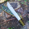 Image of 19.5" HUNTERS CHOPPING SWORD Sawback Fixed Blade Machete Knuckle-Bow Guard