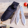 Image of 3PC 6 1/2" Ninja Kunai Throwers Etched Samurai Warrior Bushido Survival Hunting