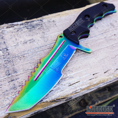 3PC COMBO CSGO Tactical Fixed Blade Knife Set - Hawkbill, Huntsman, Combat Knife