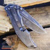 Image of PROUD OF AMERICA OUTDOOR 9" POCKET FOLDING KNIFE CAMPING HUNTING RAZOR