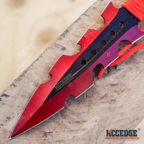 3PC 7.5" NINJA COMBAT Throwing Knife Set with Sheath