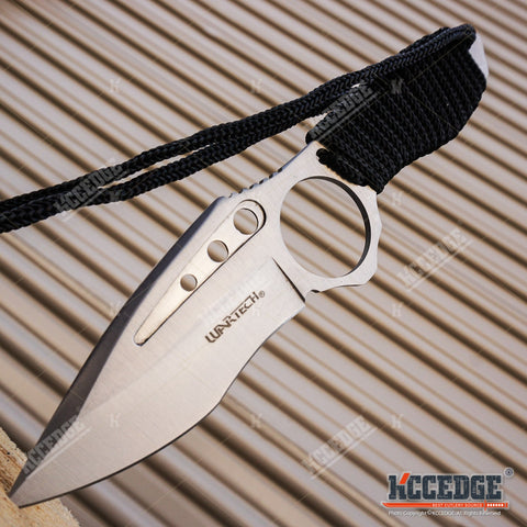 8.5" TACTICAL COMBAT FIXED BLADE NECK KNIFE w/ SHEATH