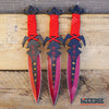 Image of 3PC 7.25" NINJA KUNAI TACTICAL Double Edged Throwing Knife Set + Sheath