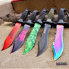 Image of 5PC CSGO SET JUNGLE FIXED Bowie KNIFE MILITARY TACTICAL Saw Back Razor Blade