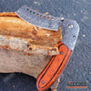 Image of 2PC Cleaver Combo Etched Damascus FIXED Cleaver + SHAVER Folding Pocket CLEAVER